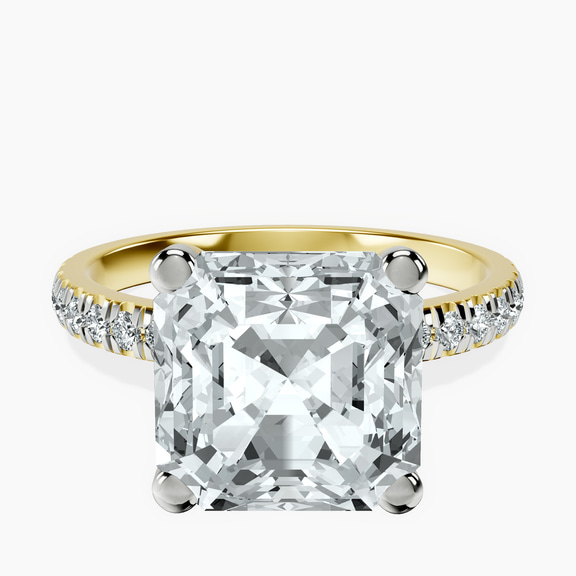 10kt Yellow Gold Venetia Half Eternity Lab Diamond Ring front image