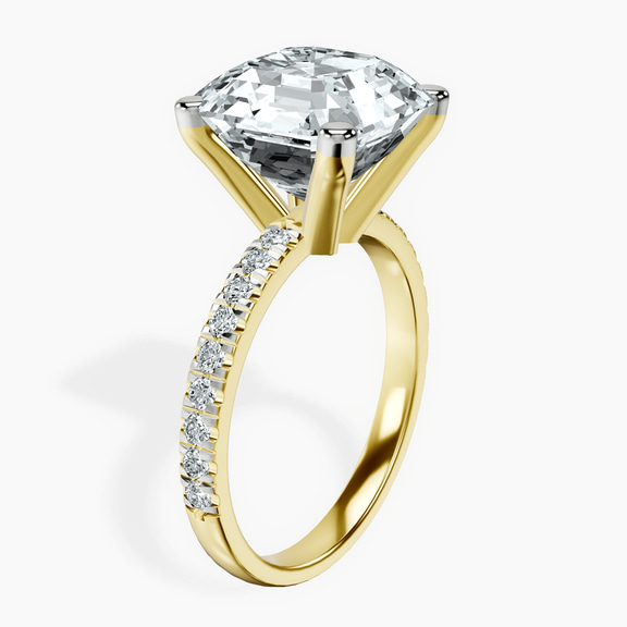 10kt Yellow Gold Venetia Half Eternity Lab Diamond Ring standing product image one