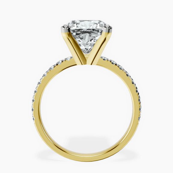 14kt Yellow Gold Venetia Half Eternity Lab Diamond Ring side right image one