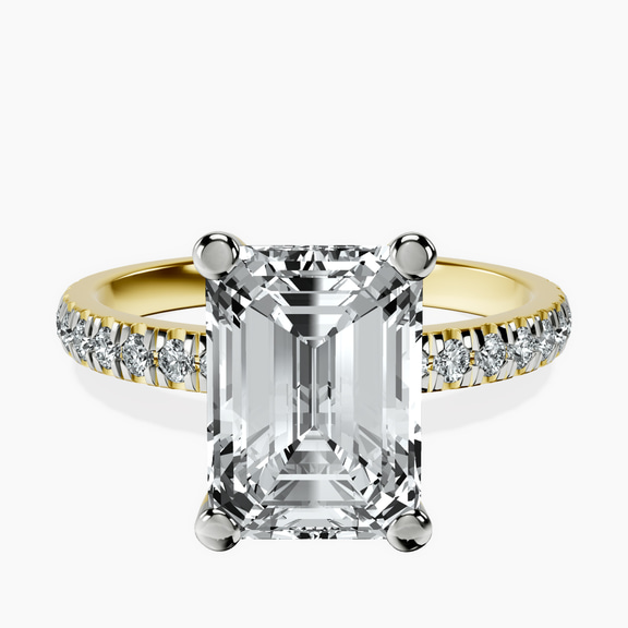 14kt Yellow Gold Venetia Half Eternity Lab Diamond Ring front image