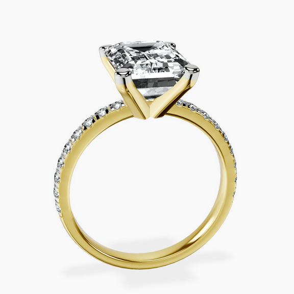 14kt Yellow Gold Venetia Half Eternity Lab Diamond Ring side right image one