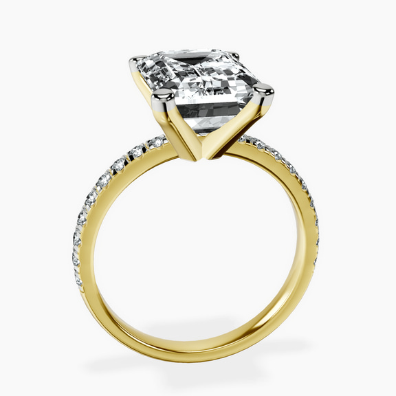 14kt Yellow Gold Venetia Half Eternity Lab Diamond Ring side right image one