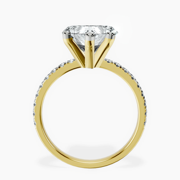 18kt Yellow Gold Venetia Half Eternity Lab Diamond Ring side right image one