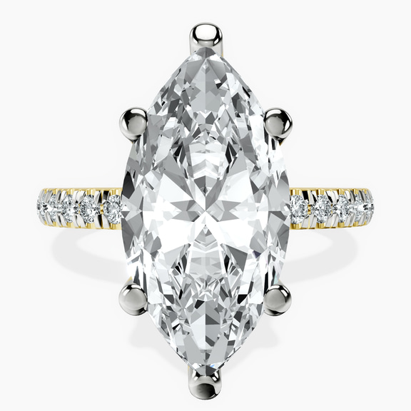 14kt Yellow Gold Venetia Half Eternity Lab Diamond Ring front image