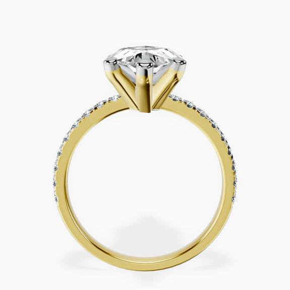 14kt Yellow Gold Venetia Half Eternity Lab Diamond Ring side right image one