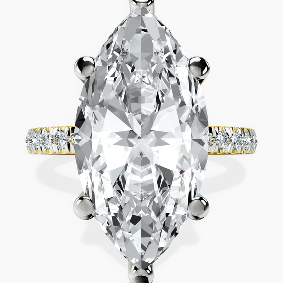 10kt Yellow Gold Venetia Half Eternity Lab Diamond Ring front image