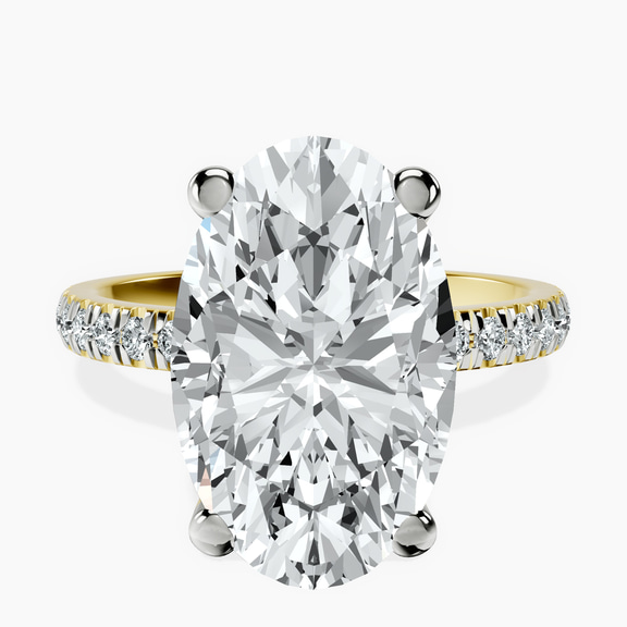10kt Yellow Gold Venetia Half Eternity Lab Diamond Ring front image