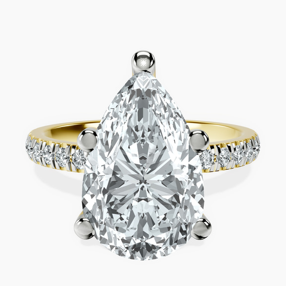 10kt Yellow Gold Venetia Half Eternity Lab Diamond Ring front image