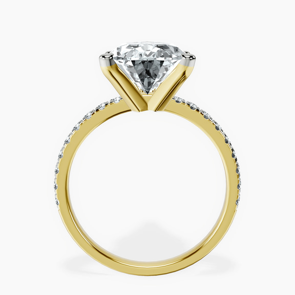 10kt Yellow Gold Venetia Half Eternity Lab Diamond Ring side right image one