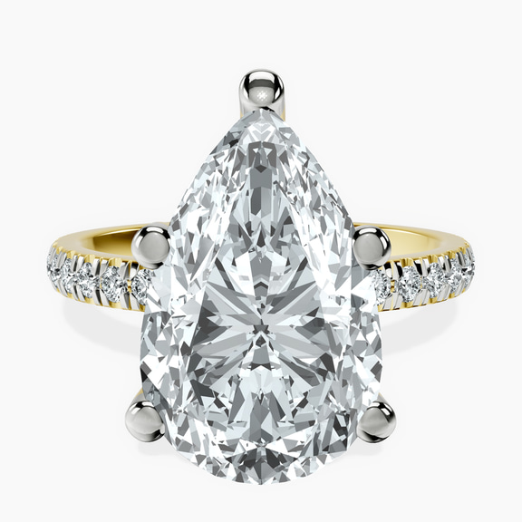 10kt Yellow Gold Venetia Half Eternity Lab Diamond Ring front image