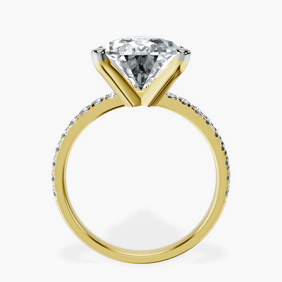 10kt Yellow Gold Venetia Half Eternity Lab Diamond Ring side right image one