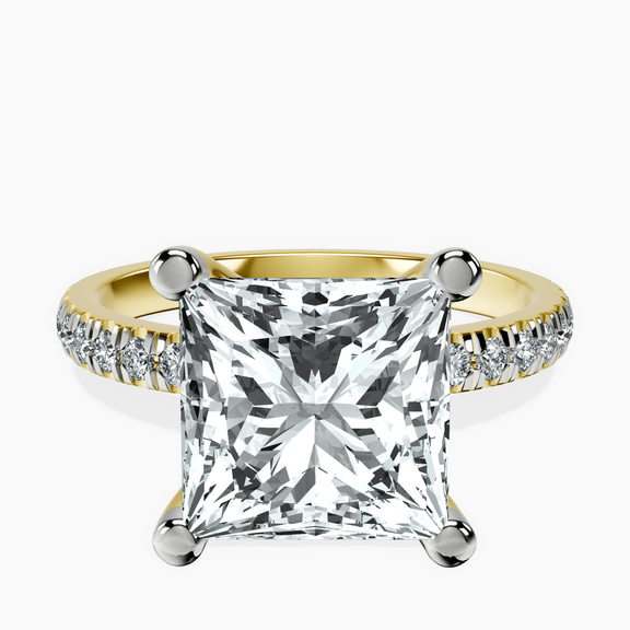 14kt Yellow Gold Venetia Half Eternity Lab Diamond Ring front image
