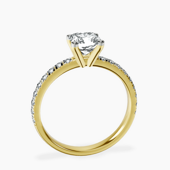 14kt Yellow Gold Venetia Half Eternity Lab Diamond Ring side right image one