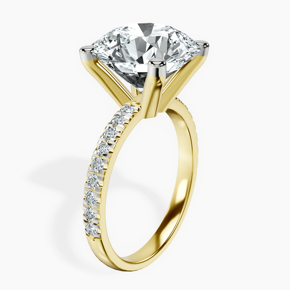18kt Yellow Gold Venetia Half Eternity Lab Diamond Ring standing product image one