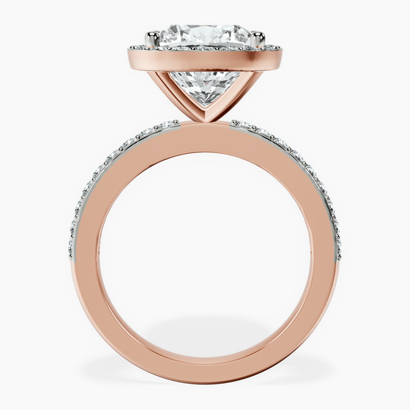 18kt Rose Gold Lumina Halo Lab Diamond Eternity Ring side right image one