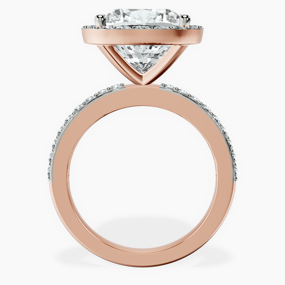 14kt Rose Gold Lumina Halo Lab Diamond Eternity Ring side right image one