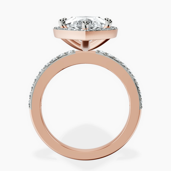 14kt Rose Gold Lumina Halo Lab Diamond Eternity Ring side right image one