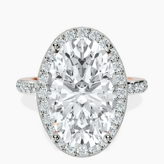 10kt Rose Gold Lumina Halo Lab Diamond Eternity Ring front image