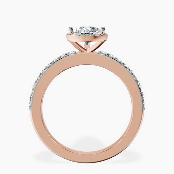18kt Rose Gold Lumina Halo Lab Diamond Eternity Ring side right image one