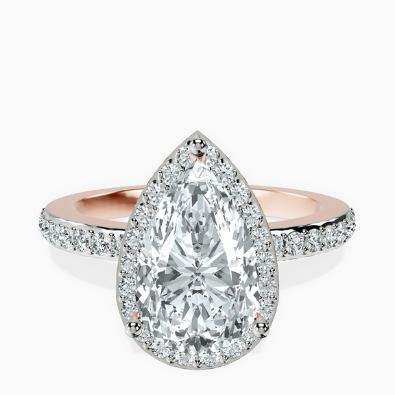 10kt Rose Gold Lumina Halo Lab Diamond Eternity Ring front image
