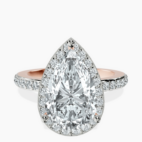10kt Rose Gold Lumina Halo Lab Diamond Eternity Ring front image