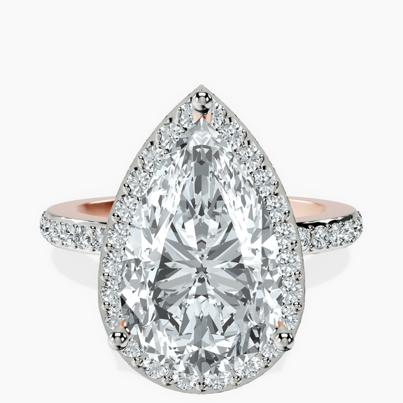 10kt Rose Gold Lumina Halo Lab Diamond Eternity Ring front image