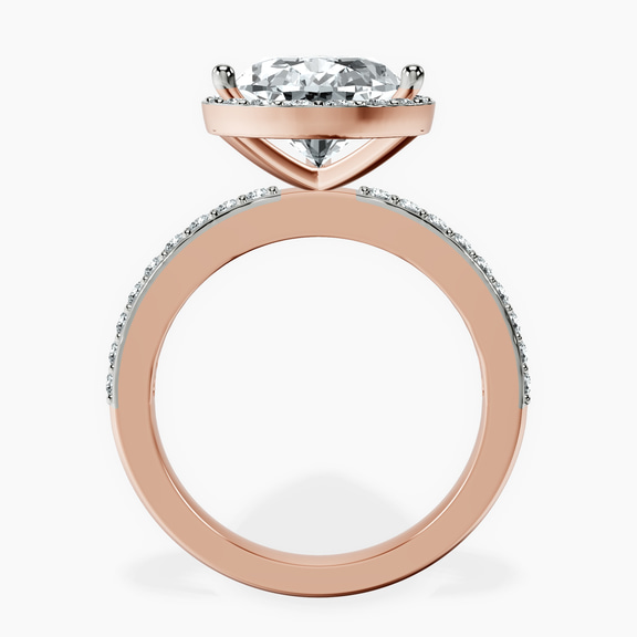 14kt Rose Gold Lumina Halo Lab Diamond Eternity Ring side right image one