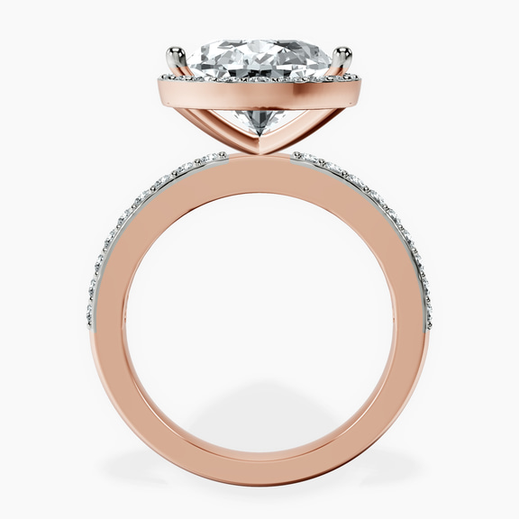 18kt Rose Gold Lumina Halo Lab Diamond Eternity Ring side right image one