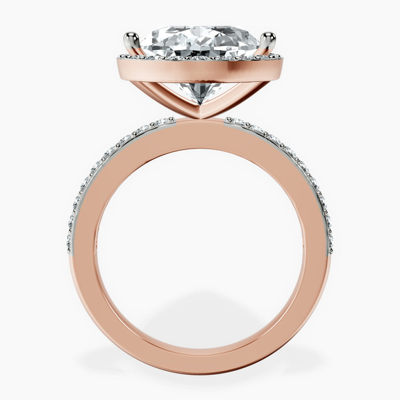 18kt Rose Gold Lumina Halo Lab Diamond Eternity Ring side right image one