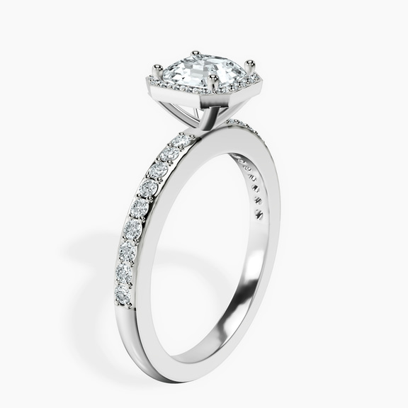 Platinum Lumina Halo Lab Diamond Eternity Ring standing product image one