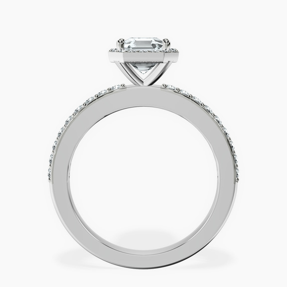 Platinum Lumina Halo Lab Diamond Eternity Ring side right image one