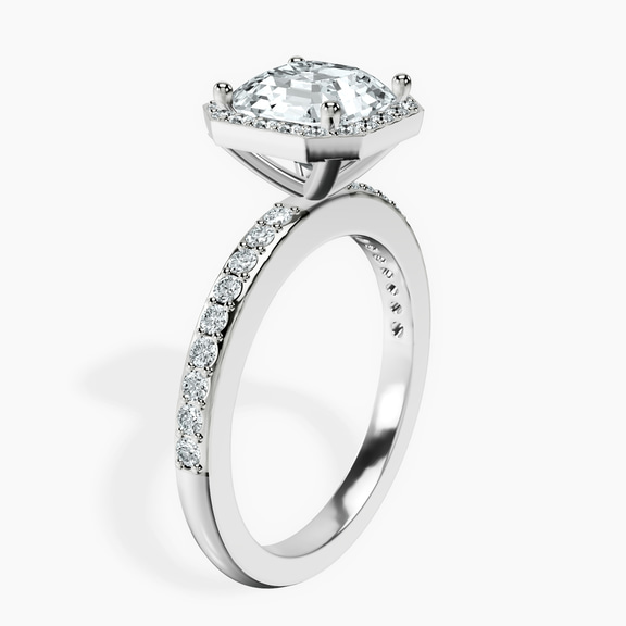 Platinum Lumina Halo Lab Diamond Eternity Ring standing product image one