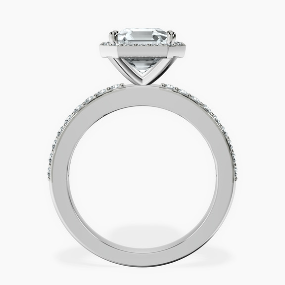 Platinum Lumina Halo Lab Diamond Eternity Ring side right image one