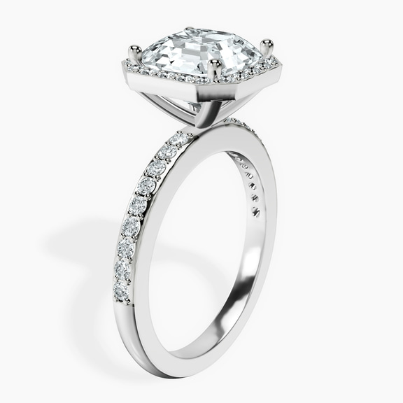 Platinum Lumina Halo Lab Diamond Eternity Ring standing product image one
