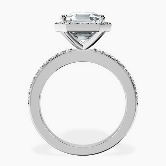 Platinum Lumina Halo Lab Diamond Eternity Ring side right image one