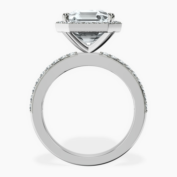 Platinum Lumina Halo Lab Diamond Eternity Ring side right image one