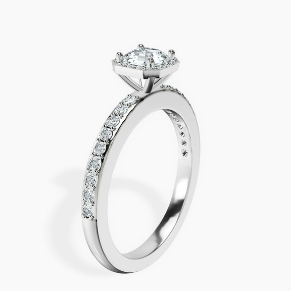 Platinum Lumina Halo Lab Diamond Eternity Ring standing product image one