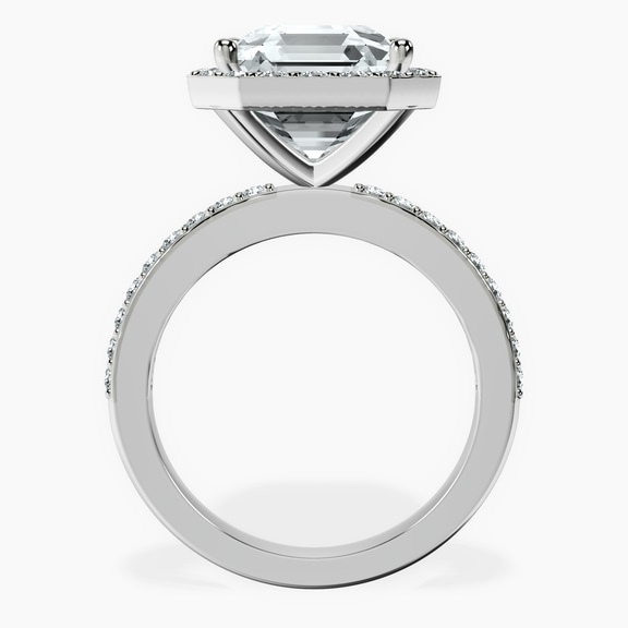 Platinum Lumina Halo Lab Diamond Eternity Ring side right image one
