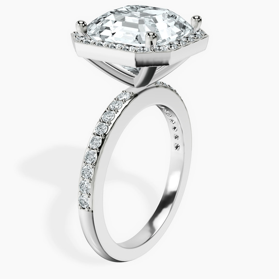 Platinum Lumina Halo Lab Diamond Eternity Ring standing product image one
