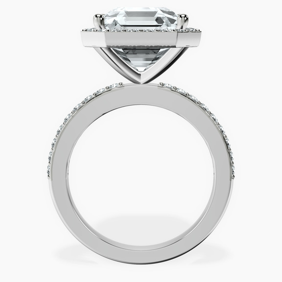 Platinum Lumina Halo Lab Diamond Eternity Ring side right image one