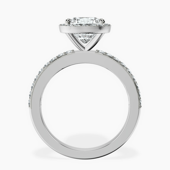 Platinum Lumina Halo Lab Diamond Eternity Ring side right image one