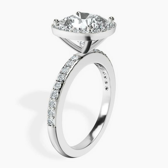 Platinum Lumina Halo Lab Diamond Eternity Ring standing product image one