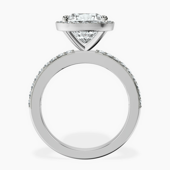 Platinum Lumina Halo Lab Diamond Eternity Ring side right image one