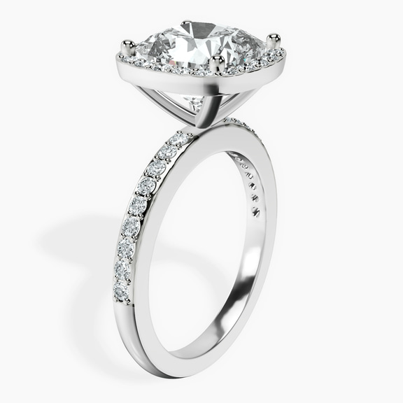 Platinum Lumina Halo Lab Diamond Eternity Ring standing product image one