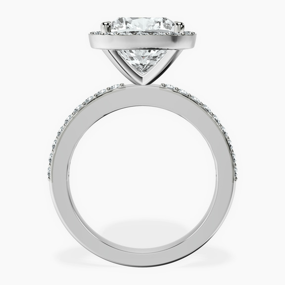 Platinum Lumina Halo Lab Diamond Eternity Ring side right image one