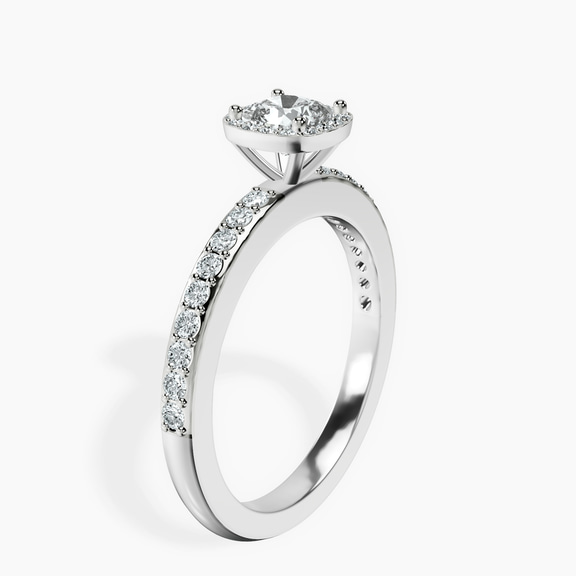 Platinum Lumina Halo Lab Diamond Eternity Ring standing product image one