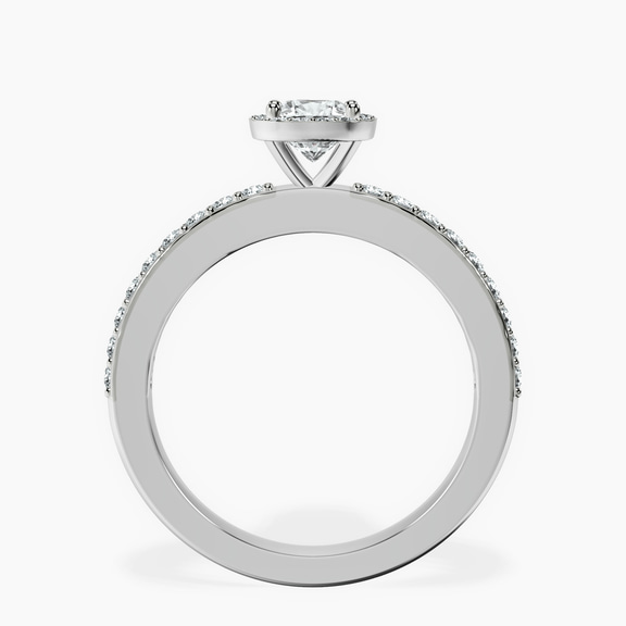 Platinum Lumina Halo Lab Diamond Eternity Ring side right image one