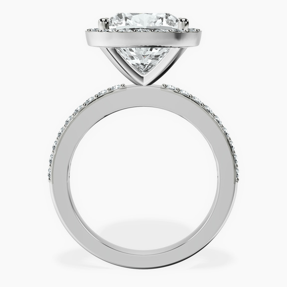 Platinum Lumina Halo Lab Diamond Eternity Ring side right image one