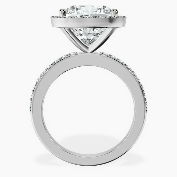 Platinum Lumina Halo Lab Diamond Eternity Ring side right image one