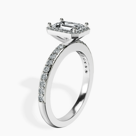 Platinum Lumina Halo Lab Diamond Eternity Ring standing product image one